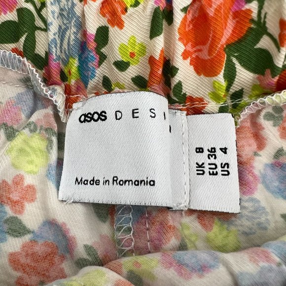ASOS Set of 3 Shorts High Rise Floral & Tie Dye Multicolor Casual Womens Size 4 - Picture 8 of 10